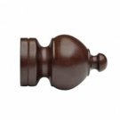 Kirsch Wood Trends Classics Sherwood Finial, for 1 3/8" pole, Mahogany