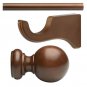 Kirsch Wood Trend Kit:2" Smooth Pole+Long Bracket+Ball finial,Walnut:8 FT