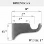 Kirsch Wood Trend Kit:2" Smooth Pole+Long Bracket+Ball finial,Coffee:6 FT
