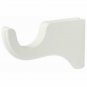 Kirsch Wood Trend Kit:2" Smooth Pole+Long Bracket+Ball finial,White:6 FT