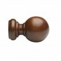 Kirsch Wood Kit:2" Smooth Pole+Ceiling Bracket +Ball finial,Walnut:8 FT