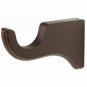 Kirsch Wood Trend:2" Smooth Pole+Long Bracket+End Cap finial,Coffee:8 FT