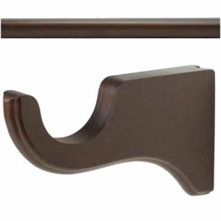Kirsch Wood Trends  Kit:2"  Smooth Pole + 3 Long Brackets, Coffee:8 FT