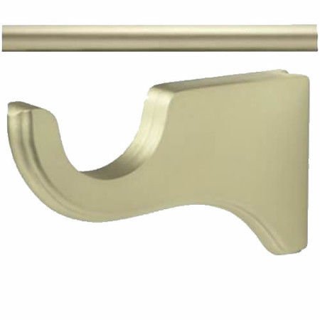 Kirsch Wood Trends  Kit:2"  Smooth Pole + 3 Long Brackets, Satin Gold:6 FT