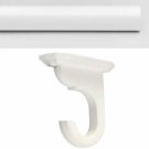 Kirsch Wood Trends Kit:2" Smooth Pole + 3 Ceiling Brackets, White:8 FT