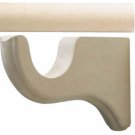 Kirsch Wood Trends  Kit:2"  Smooth Pole +  3 Long Brackets, Unfinished:6 FT
