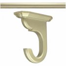 Kirsch Wood Trends Kit:2" Smooth Pole + 3 Ceiling Brackets, Satin Gold:6 FT