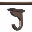 Kirsch Wood Trends Kit:2" Smooth Pole + 3 Ceiling Brackets, Coffee:6 FT