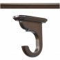 Kirsch Wood Trends Kit:2" Smooth Pole + 3 Ceiling Brackets, Coffee:6 FT