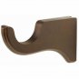 Kirsch Wood Trend:2" Smooth Pole+Long Bracket+End Cap finial,Hazelnut:4 FT