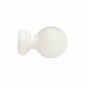 Kirsch Wood Trend Kit:1 3/8"Smooth Pole+Long Bracket+Ball finial,White:8 FT