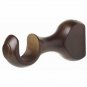 Kirsch Wood Trends Basic Kit:Smooth 1 3/8" Pole + Round Brackets|Coffee :8 FT