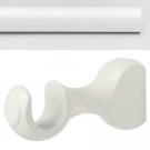 Kirsch Wood Trends Basic Kit:Smooth 1 3/8" Pole + Round Brackets|White : 6 FT