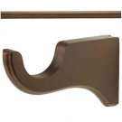 Kirsch Wood Trends  Kit:2"  Smooth Pole + 2 Long Brackets, Hazelnut:4 FT