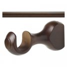 Kirsch Wood Trends Basic Kit:Smooth 1 3/8" Pole + Round Brackets,|Coffee :6 FT