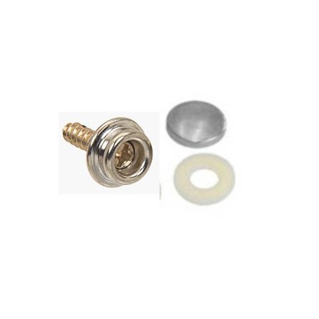 50 QTY.: C.S. Osborne 5/8" Nickel Screw Studs+Snap Rings+Soft Shells,Size 36