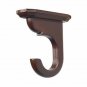 Kirsch Wood:2" Smooth Pole +Ceiling Brackets +End Cap finial,Mahogany:4 FT
