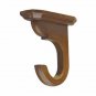 Kirsch Wood:2" Smooth Pole +Ceiling Brackets +End Cap finial,Hazelnut:4 FT
