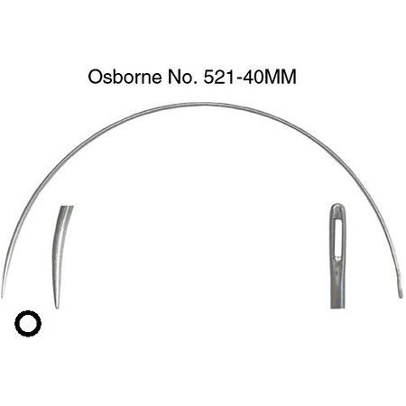 C.S. Osborne & Co. No. 521-40MM - Curved Silk/Billiard Rd. Pt. - Size 2"