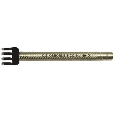C.S. Osborne & Co. No. 494D 3/32 - Diagonal Thonging Chisel: 4 PRONG , 3/32"