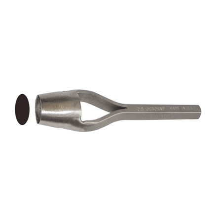 C.S. Osborne & Co. No. 158 -14 Oval Drive Punch - Size 14: 9/16 x 3/8