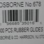 12 QTY: C.S. Osborne No. 678 - Nickel Plated Rubber Chair Glides No. 678