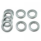 Easy-Set Metal, #12 Grommet, 1 9/16", 8 Sets, FROST SILVER