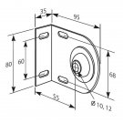 Somfy LT50 Idler Bracket with 10mm Hole Nylon Bearing for 500 Series