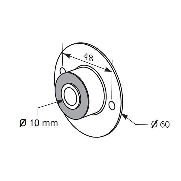 Somfy Silent Block Idler Bracket 10mm I.D. for 500 Series