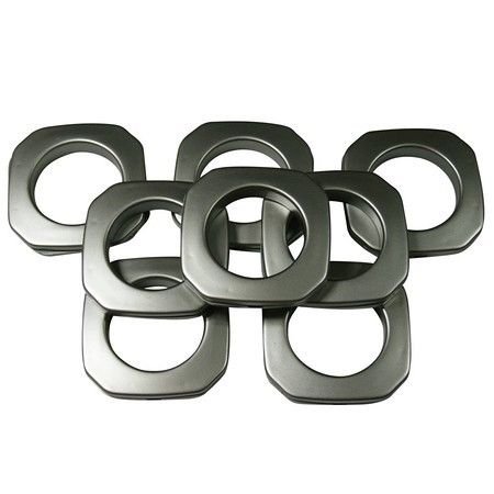 Square #10 Plastic, 1 3/8", 8 Sets, Matte Nickel