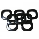 Square #10 Plastic, 1 3/8", 8 Sets, Black