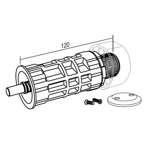 Somfy Sonesse ULTRA 50 Universal Pin End Cap - 12 mm.