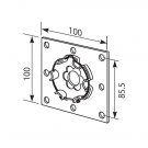 Somfy Motor Bracket with Spring Ring - Square (100mm x 100mm)
