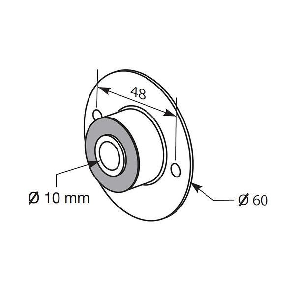 Somfy Idler Bracket with 12mm ID (Anti-Vibration) for 500 Series
