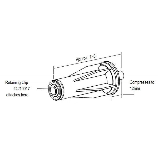 Somfy Universal End Cap - Collapsible 10mm Shaft (for 2" (47mm) Round Tube)