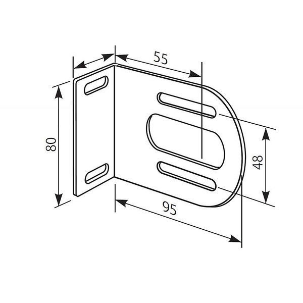 Somfy LT50 Adjustable Angle Bracket