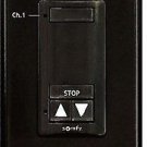 Somfy DecoFlex Wirefree RTS Wall Switch 1 Channel, in Black (MPN# 1810899)