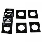 Easy-Set Metal, #12 Square Grommet, 1 9/16", 8 Sets, Black