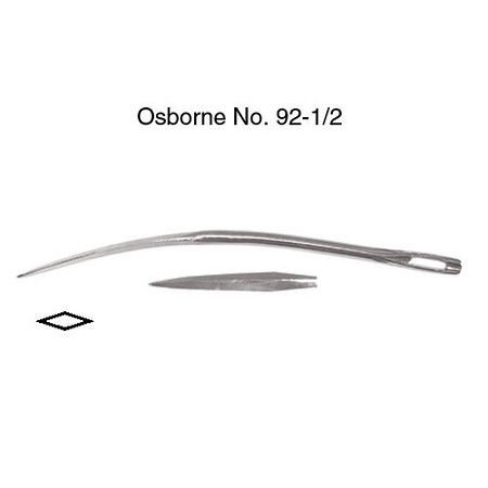 C.S. Osborne & Co. No. 92-1/2 4- Collar Needles - Half Moon - Size 4" - Gauge 10
