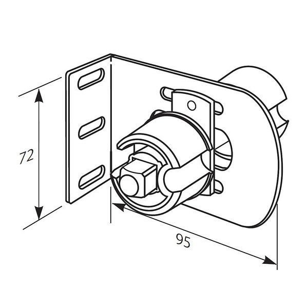 Somfy LT50 Adjustable Intermediate Support Bracket for 2" Tube