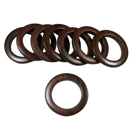 #15 Plastic Grommet, 1 7/8" ID, 8 Sets, Dark Wood
