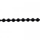 Continuous Plastic Bead Chain Loop -Black - Drop: 3"