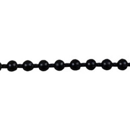 Continuous Plastic Bead Chain Loop -Black - Drop: 4"