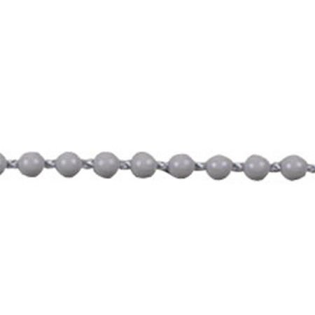 Continuous Plastic Bead Chain Loop -Gray - Drop: 2"