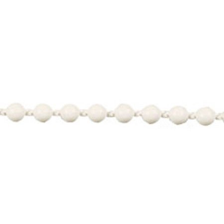 Continuous Plastic Bead Chain Loop -Off-White - Drop: 2"