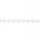 Continuous Plastic Bead Chain Loop -White - Drop: 4"