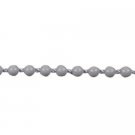 Continuous Plastic Bead Chain Loop -Gray - Drop: 4"