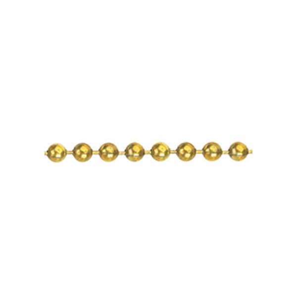 Continuous Metal Bead Chain Loop #10 - Drop:2"- Brass
