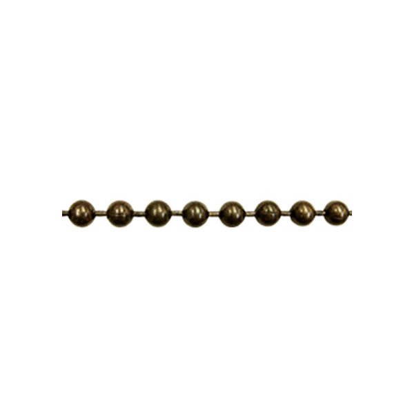 Continuous Metal Bead Chain Loop #10 - Drop:4"- Antique Brass