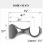 Kirsch Wood Trends Basic Kit:Smooth 1 3/8" Pole + Round Brackets | Walnut : 8 FT